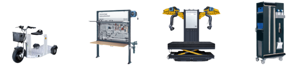 Apfel workshop trolleys, work islands and material handling equipment